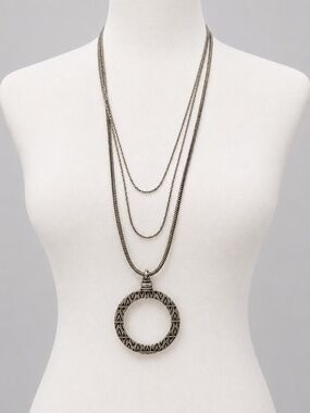 Silver-Tone Multi-Strand Necklace